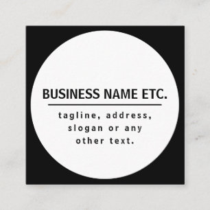 Carte D'accompagnement Nom de l'entreprise & Slogan/autre texte Noir &