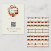 Carte D'accompagnement Nom Fleur sauvage d'automne classique QR Code Mari (Devant / Derrière)
