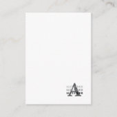 Carte D'accompagnement Nom Monogramme Moderne (Devant)