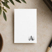 Carte D'accompagnement Nom Monogramme Moderne