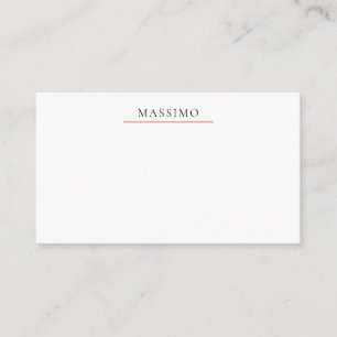 Carte D'accompagnement Nom propre Décoratif Chic Simple Uni Noir Blanc