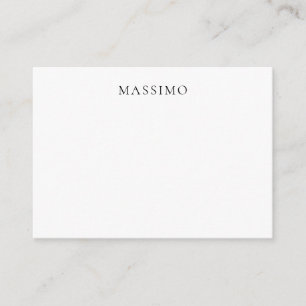 Carte D'accompagnement Nom propre Décoratif Chic Simple Uni Noir Blanc