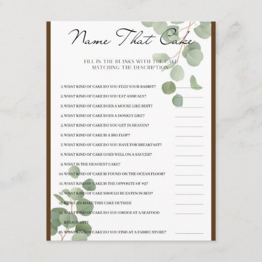 Carte D'accompagnement Nom Qui Fête De Mariée De Gâteau (Devant)