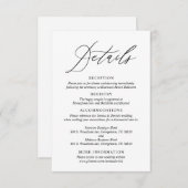 Carte D'accompagnement Nos détails Mariages, Mariage Boho moderne (Devant / Derrière)