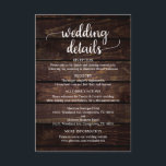 Carte D'accompagnement Nos détails Mariages, Rustic Navy Blue Script Encl<br><div class="desc">Il s'agit du thème Rustic Dark Wood,  Notre carte de boîtier Détails Mariage,  où vous pouvez inclure votre réception de mariage,  options d'hébergement,  votre site Web mariage et d'autres. Vous pouvez modifier les couleurs de police et ajouter les détails de votre mariage dans la police / lettering correspondante. #TeeshaDerrick</div>