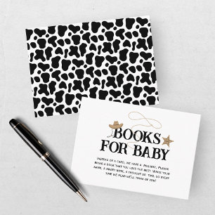 Carte D'accompagnement Nos livres de fête prénatale pour bébé petit cow-b