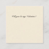 Carte D'accompagnement Note d'amour romantique de la mi-siècle au clair d (Dos)