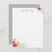 Carte D'accompagnement Note de grand-mère | Monogramme (Devant / Derrière)