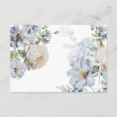 Carte D'accompagnement Note Florale Bleue sur les cadeaux Mariage Wishing (Dos)