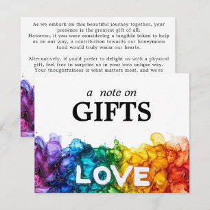 Carte D'accompagnement Note 🌈 sur GIFTS LGBTQ peint avec amour
