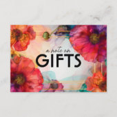 Carte D'accompagnement Note sur les cadeaux Élégance pétale Scarlet (Devant)