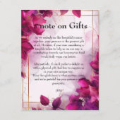 Carte D'accompagnement Note sur les cadeaux Fuchsia Enchantement : Aquare (Devant)