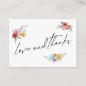 Carte D'accompagnement Note sur les cadeaux peints Mariage Fleur sauvage (Dos)