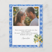 Carte D'accompagnement 🌈 Note sur les cadeaux Romance Azul & Limone (Dos)