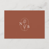 Carte D'accompagnement Note Sur Les Cadeaux Terracotta Boho Mariage Souha (Dos)