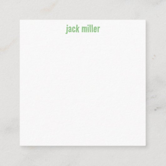 Carte D'accompagnement Notes de déjeuner Paw Cougar Vert (Dos)