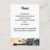 Carte D'accompagnement Notes de musique guitare Fleurs (Dos)