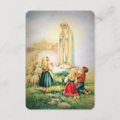 Carte D'accompagnement Notre Dame de Fatima 1917 avec prière Fatima (Devant)