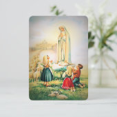 Carte D'accompagnement Notre Dame de Fatima 1917 avec prière Fatima (Debout devant)