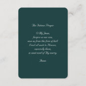 Carte D'accompagnement Notre Dame de Fatima 1917 avec prière Fatima (Dos)