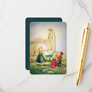 Carte D'accompagnement Notre Dame de Fatima 1917 avec prière Fatima