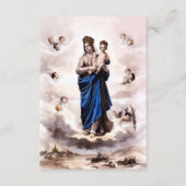 Carte D'accompagnement Notre Dame de l'Prompte Succor BW avec prière (Devant)