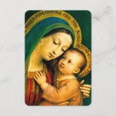 Carte D'accompagnement Notre-Dame du Bon Conseil avec prière (Devant)