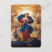 Carte D'accompagnement Notre-Dame qui a des noeuds (Devant)