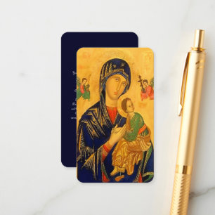 Carte D'accompagnement Notre Mère aide perpétuelle avec la prière