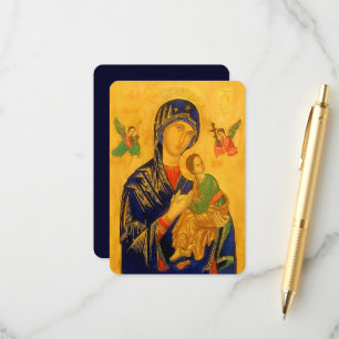 Carte D'accompagnement Notre Mère aide perpétuelle avec la prière