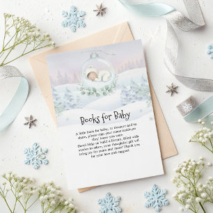 Carte D'accompagnement Notre petit bébé neige arrive Livre de souhaits