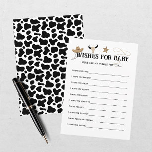 Carte D'accompagnement Notre Petit Cow-boy Western Rodeo Baby Shower