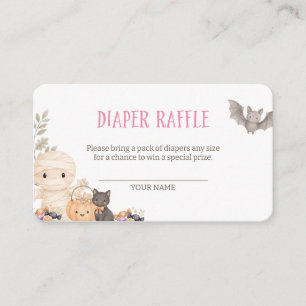 Carte D'accompagnement Notre petite fille Boo Baby Shower Tirage au sort