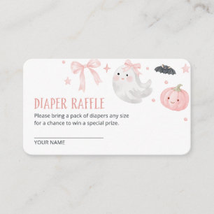 Carte D'accompagnement Notre petite fille Boo Baby Shower Tirage au sort