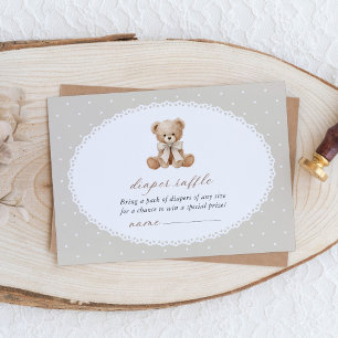 Carte D'accompagnement Nounours, Arc, Points beige, Tirage de couches