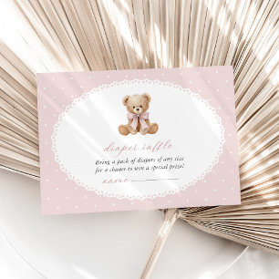 Carte D'accompagnement Nounours, Arc, Points roses, Tirage de couches