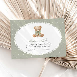 Carte D'accompagnement Nounours, Arc, Points verts, Tirage au sort de cou