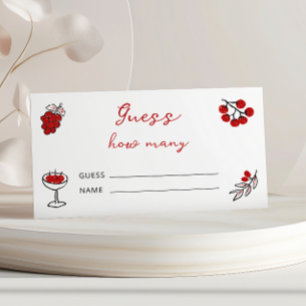 Carte D'accompagnement Nourriture italienne That's Amore Rouge Devinez co