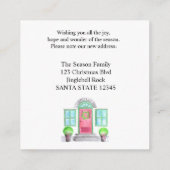 Carte D'accompagnement Nous avons bougé ! Maison de Noël (Dos)