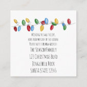 Carte D'accompagnement Nous avons déménagé Enclos pour guirlandes de sap (Dos)