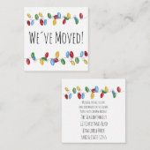 Carte D'accompagnement Nous avons déménagé Enclos pour guirlandes de sap (Devant / Derrière)