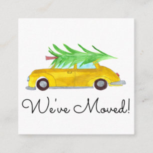 Carte D'accompagnement Nous avons déménagé la voiture de Noël classique