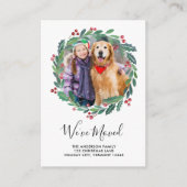 Carte D'accompagnement Nous avons déménagé Nouvelle Maison Verdure Wreath (Devant)