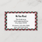 Carte D'accompagnement Nous Avons Déménagé Rouge Vert Motif de Noël (Devant)