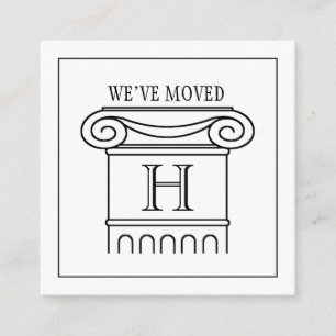 Carte D'accompagnement Nous avons déplacé adresse de colonne ionique