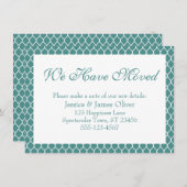 Carte D'accompagnement Nous avons déplacé l'oignon blanc Preppy sur Turqu (Devant / Derrière)