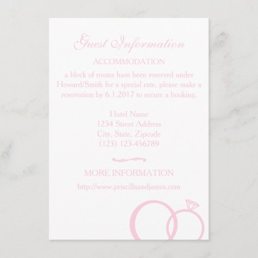 Carte D'accompagnement Nous faisons Mariage (Devant)