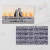 Carte D'accompagnement Nous faisons - Mariage d'été - Détails (Devant / Derrière)