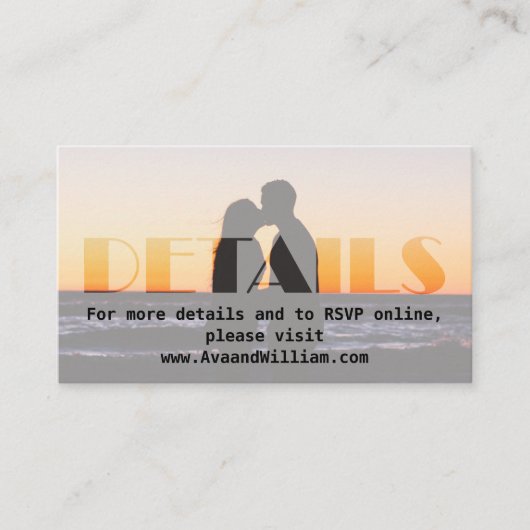 Carte D'accompagnement Nous faisons - Mariage d'été - Détails (Devant)