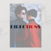 Carte D'accompagnement Nous faisons Urbaine Automne Mariage Directions (Devant)